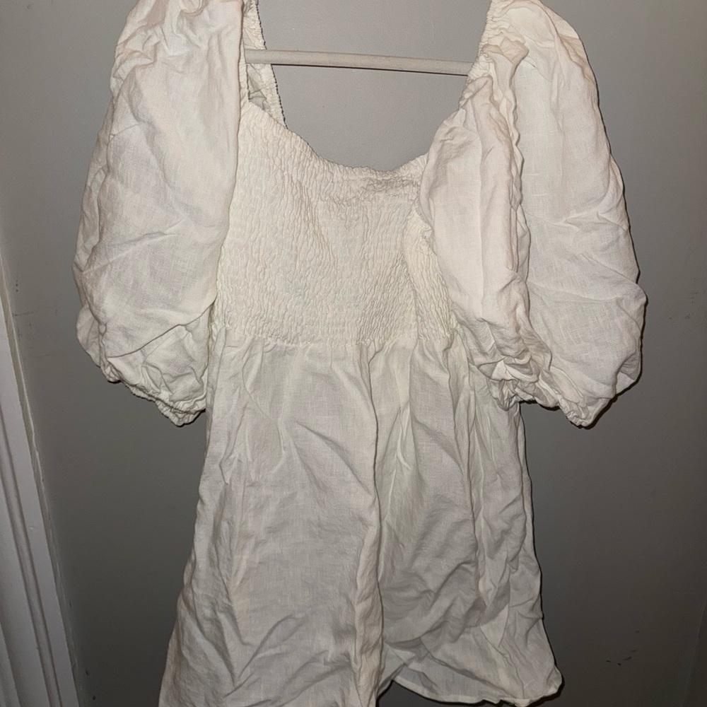 Tuckernuck White Puff Sleeve Dress